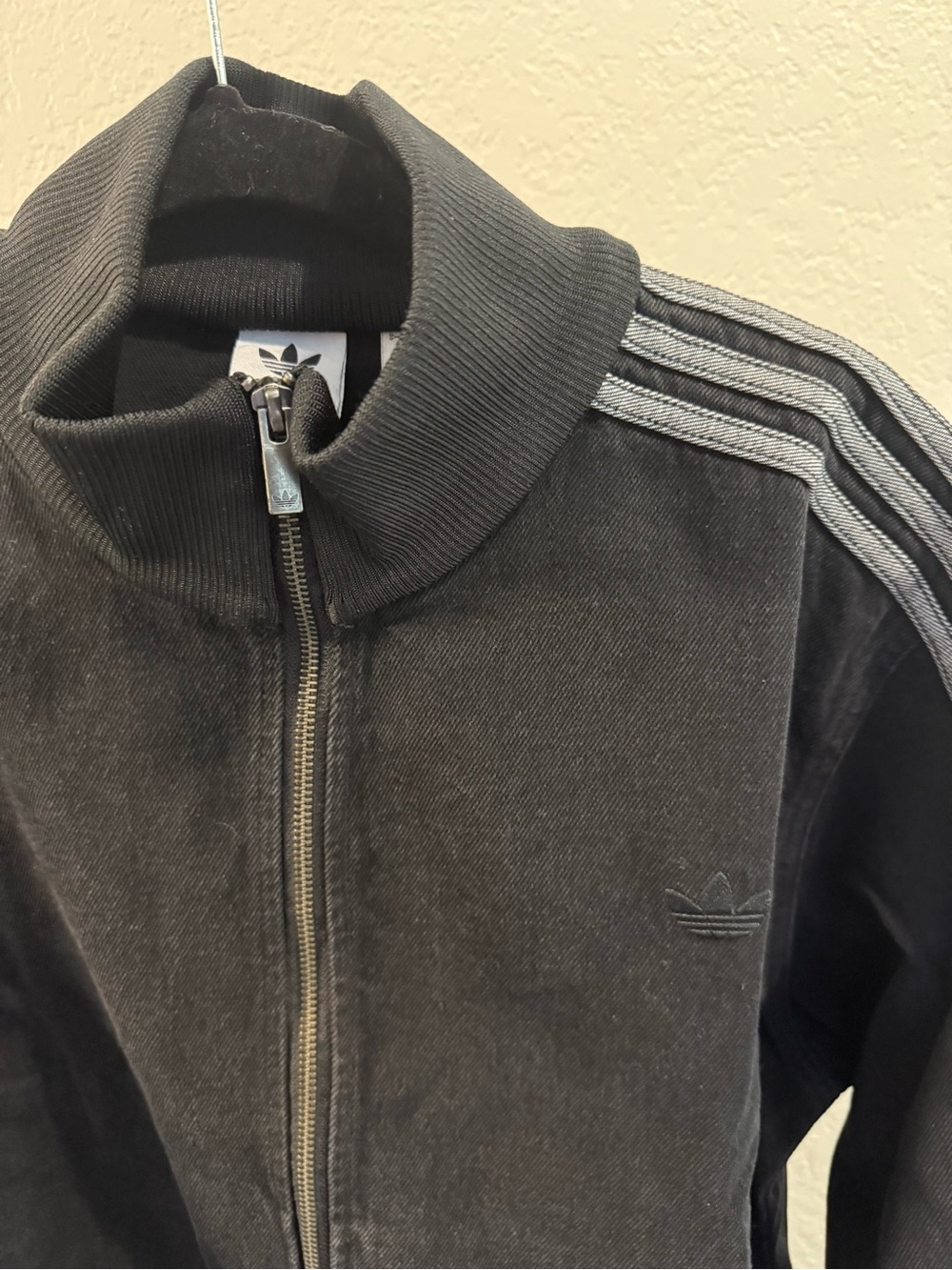Adidas Black Denim Jacket - Picture 2 of 10